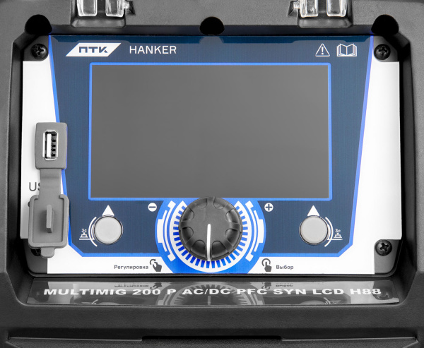 Универсальный cварочный полуавтомат ПТК HANKER (ХАНКЕР) MULTIMIG 200 P AC/DC PFC SYN LCD H88